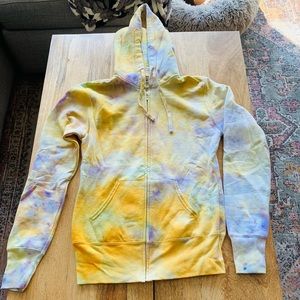 NWOT Stain studio tie dye zip up hoodie sweatshirt size S